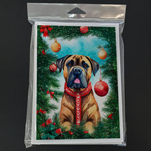 Load image into Gallery viewer, Cane Corso Christmas Greeting Cards - Blank Note Cards – 8-Pack of Artist-Designed Cards with Envelopes