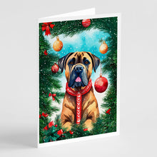 Load image into Gallery viewer, Cane Corso Christmas Greeting Cards - Blank Note Cards – 8-Pack of Artist-Designed Cards with Envelopes