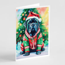 Load image into Gallery viewer, Cane Corso Christmas Greeting Cards - Blank Note Cards – 8-Pack of Artist-Designed Cards with Envelopes