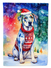Load image into Gallery viewer, Catahoula Christmas Garden Flag – Cozy Dog Holiday Decor with Tree &amp; Presents