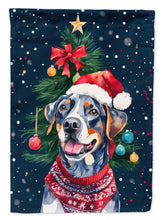 Load image into Gallery viewer, Catahoula Christmas Garden Flag – Cozy Dog Holiday Decor with Tree &amp; Presents