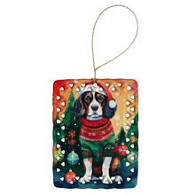 Load image into Gallery viewer, Cavalier Spaniel Christmas Porcelain Ornament