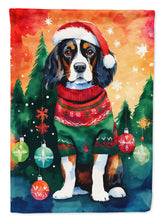 Load image into Gallery viewer, Cavalier Spaniel Christmas Garden Flag – Cozy Dog Holiday Decor with Tree &amp; Presents