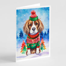 Load image into Gallery viewer, Cavalier Spaniel Christmas Greeting Cards - Blank Note Cards – 8-Pack of Artist-Designed Cards with Envelopes