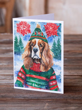 Load image into Gallery viewer, Cavalier Spaniel Christmas Greeting Cards - Blank Note Cards – 8-Pack of Artist-Designed Cards with Envelopes
