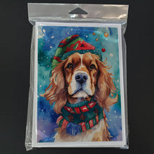 Load image into Gallery viewer, Cavalier Spaniel Christmas Greeting Cards - Blank Note Cards – 8-Pack of Artist-Designed Cards with Envelopes