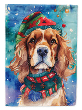 Load image into Gallery viewer, Cavalier Spaniel Christmas Garden Flag – Cozy Dog Holiday Decor with Tree &amp; Presents