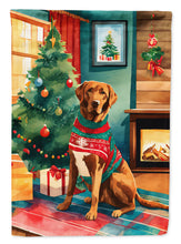 Load image into Gallery viewer, Chesapeake Bay Retriever Christmas Garden Flag – Cozy Dog Holiday Decor with Tree &amp; Presents