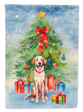 Load image into Gallery viewer, Chesapeake Bay Retriever Christmas Garden Flag – Cozy Dog Holiday Decor with Tree &amp; Presents