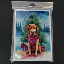 Load image into Gallery viewer, Chesapeake Bay Retriever Christmas Greeting Cards - Blank Note Cards – 8-Pack of Artist-Designed Cards with Envelopes