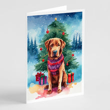 Load image into Gallery viewer, Chesapeake Bay Retriever Christmas Greeting Cards - Blank Note Cards – 8-Pack of Artist-Designed Cards with Envelopes