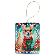 Load image into Gallery viewer, Chihuahua Christmas Porcelain Ornament