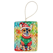 Load image into Gallery viewer, Chihuahua Christmas Porcelain Ornament