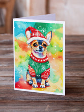 Load image into Gallery viewer, Chihuahua Christmas Greeting Cards - Blank Note Cards – 8-Pack of Artist-Designed Cards with Envelopes