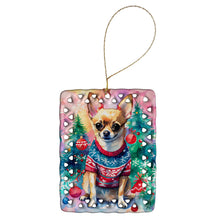 Load image into Gallery viewer, Chihuahua Christmas Porcelain Ornament