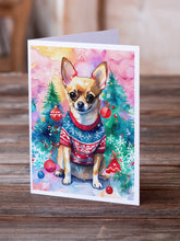 Load image into Gallery viewer, Chihuahua Christmas Greeting Cards - Blank Note Cards – 8-Pack of Artist-Designed Cards with Envelopes
