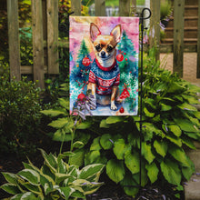 Load image into Gallery viewer, Chihuahua Christmas Garden Flag – Cozy Dog Holiday Decor with Tree &amp; Presents