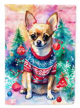 Load image into Gallery viewer, Chihuahua Christmas Garden Flag – Cozy Dog Holiday Decor with Tree &amp; Presents