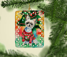 Load image into Gallery viewer, Chinese Crested Christmas Porcelain Ornament