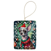 Load image into Gallery viewer, Chinese Crested Christmas Porcelain Ornament