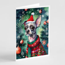 Load image into Gallery viewer, Chinese Crested Christmas Greeting Cards - Blank Note Cards – 8-Pack of Artist-Designed Cards with Envelopes