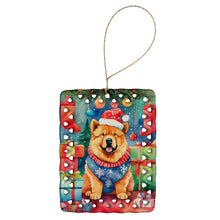 Load image into Gallery viewer, Chow Chow Christmas Porcelain Ornament