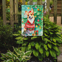 Load image into Gallery viewer, Corgi Christmas Garden Flag – Cozy Dog Holiday Decor with Tree &amp; Presents