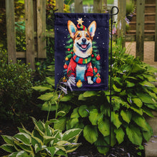 Load image into Gallery viewer, Corgi Christmas Garden Flag – Cozy Dog Holiday Decor with Tree &amp; Presents