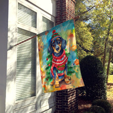 Load image into Gallery viewer, Dachshund Christmas House Flag