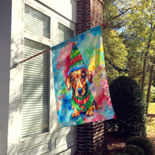 Load image into Gallery viewer, Dachshund Christmas House Flag