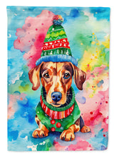 Load image into Gallery viewer, Dachshund Christmas House Flag