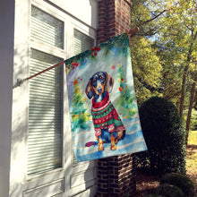 Load image into Gallery viewer, Dachshund Christmas House Flag