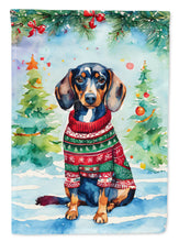 Load image into Gallery viewer, Dachshund Christmas House Flag