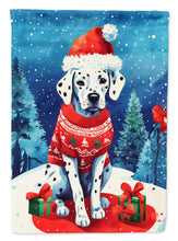 Load image into Gallery viewer, Dalmatian Christmas Garden Flag – Cozy Dog Holiday Decor with Tree &amp; Presents