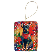 Load image into Gallery viewer, Doberman Pinscher Christmas Porcelain Ornament