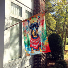 Load image into Gallery viewer, Doberman Pinscher Christmas House Flag