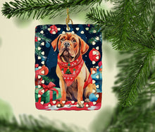 Load image into Gallery viewer, Dogue de Bordeaux Christmas Porcelain Ornament