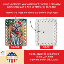 Load image into Gallery viewer, English Bulldog Christmas Porcelain Ornament