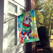 Load image into Gallery viewer, English Bulldog Christmas House Flag