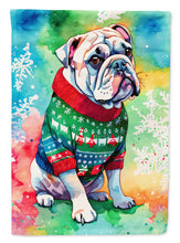 Load image into Gallery viewer, English Bulldog Christmas House Flag