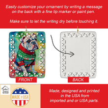 Load image into Gallery viewer, English Bulldog Christmas Porcelain Ornament