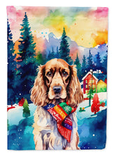 Load image into Gallery viewer, English Cocker Spaniel Christmas House Flag