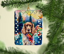 Load image into Gallery viewer, English Cocker Spaniel Christmas Porcelain Ornament