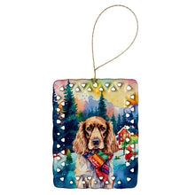 Load image into Gallery viewer, English Cocker Spaniel Christmas Porcelain Ornament