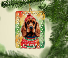 Load image into Gallery viewer, English Cocker Spaniel Christmas Porcelain Ornament