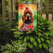 Load image into Gallery viewer, English Cocker Spaniel Christmas Garden Flag – Cozy Dog Holiday Decor with Tree &amp; Presents