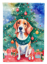 Load image into Gallery viewer, English Foxhound Christmas House Flag