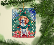 Load image into Gallery viewer, English Foxhound Christmas Porcelain Ornament