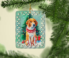 Load image into Gallery viewer, English Foxhound Christmas Porcelain Ornament