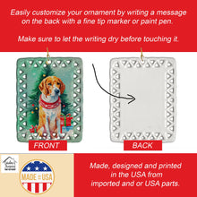 Load image into Gallery viewer, English Foxhound Christmas Porcelain Ornament